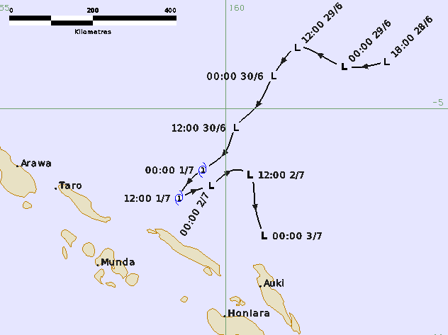 Best Track of Tropical Cyclone Raquel