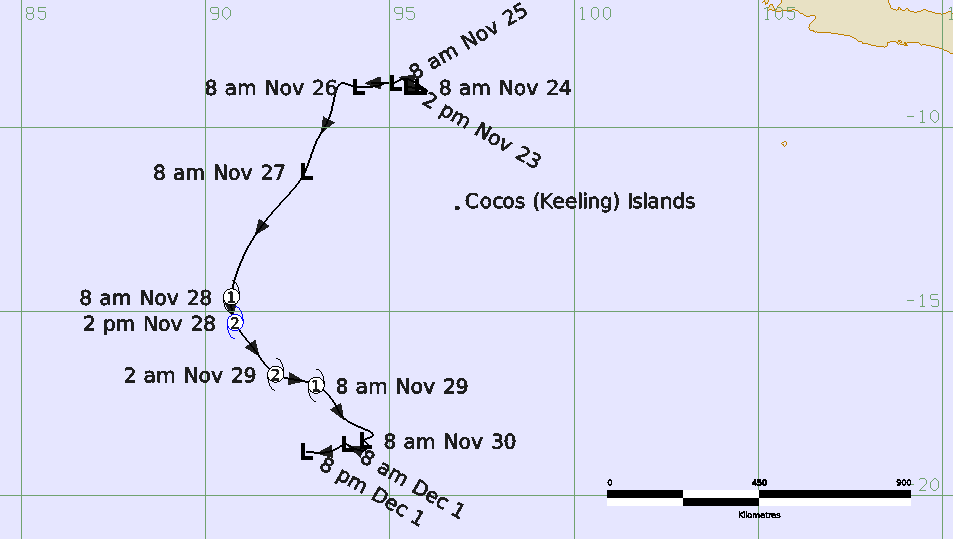 Best Track of Tropical Cyclone Robyn
