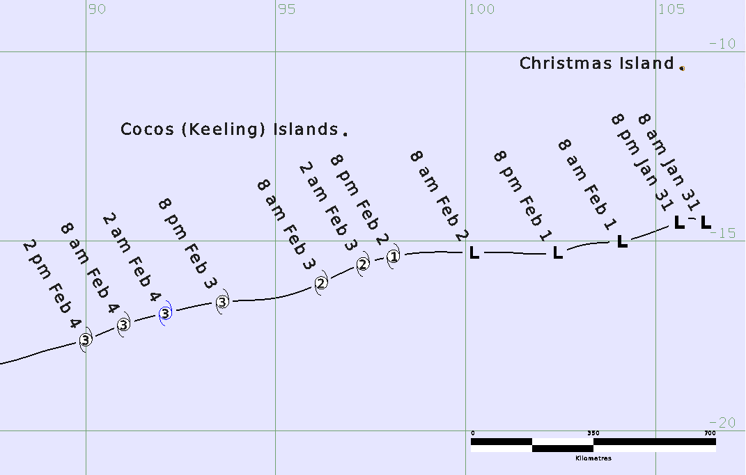 Best Track of Tropical Cyclone Vince