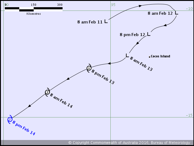 Track of Tropical Cyclone Uriah