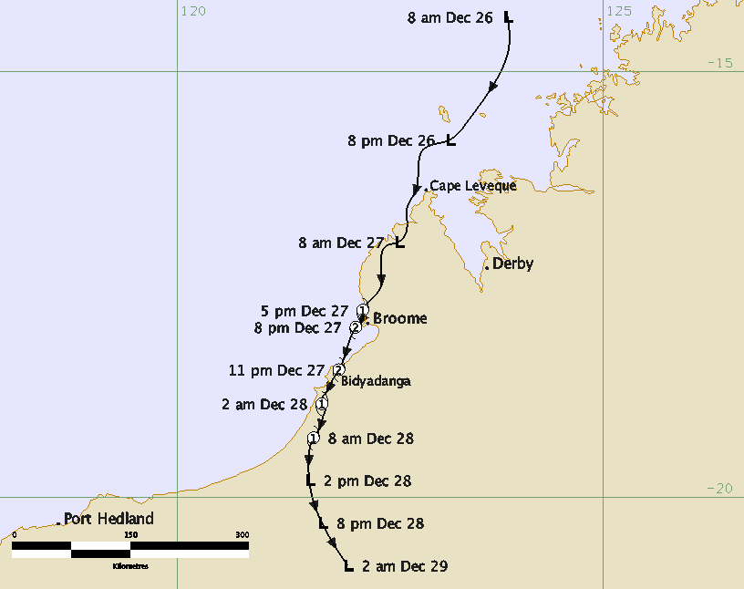 Track of Tropical Cyclone Hilda Track of Tropical Cyclone Hilda