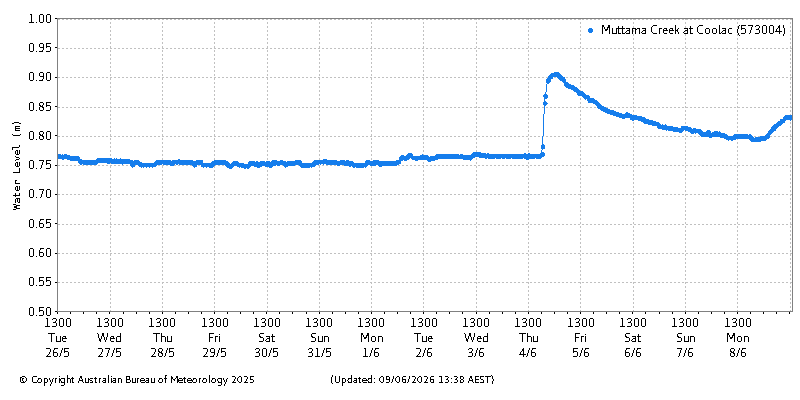 Plot of River Height Observations