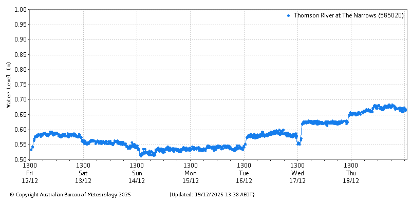 Plot of River Height Observations