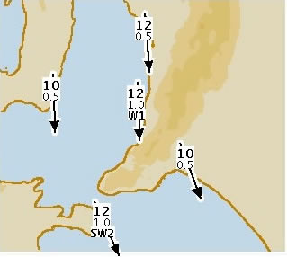 Example image of a map based forecast for Adelaide