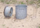 Rain Gauge with collecting funnell removed showing measuring cylinder