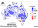 12-month rainfall deciles to 30 April 2012