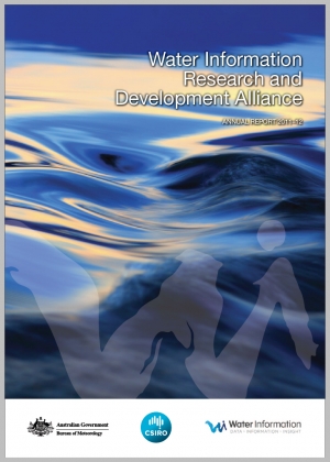 Front cover of the 2012 Water Information Research and Development Alliance annual report