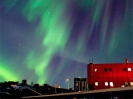 The southern lights over Mawson Base, Antarctica