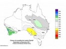 National map of probability of exceeding median rainfall