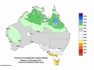 National map of probability of exceeding median rainfall