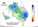 National map of probability of exceeding median rainfall