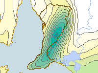 Figure C2. Map of annual rainfall for the Adelaide region during 2009–10