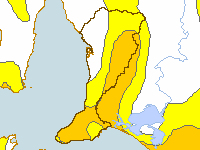 Figure C5. Map of annual evapotranspiration deciles for the Adelaide region during 2009–10