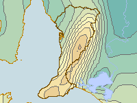 Figure C6. Map of annual evapotranspiration for the Adelaide region during 2009–10
