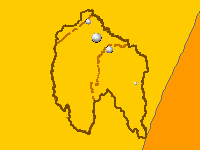 Figure C8. Map of annual maximum daily temperature deciles for the Canberra region during 2009–10