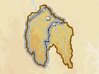 Map showing the location of stream gauging stations used to calculate inflow and outflow for the Canberra region