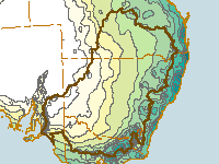 Figure C3. Average annual rainfall for the MDB region, based on data collected 1961–90