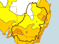 Figure C8. Annual maximum daily temperature deciles for the MDB region during 2009–10