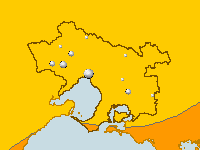 Figure C.8 Map of annual maximum daily temperature deciles for the Melbourne region during 2009–10
