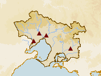 Figure P.7 Map of key flow gauging stations along the main rivers within the Melbourne region