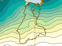 Figure C3. Map of average annual rainfall for the Ord region, based on data collected between 1961-1990