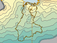 Figure C7. Map of average annual evapotranspiration for the Ord region, based on modelled data from 1911–2010
