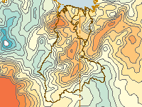 Figure C9. Map of annual mean maximum daily temperature for the Ord region during 2009–10