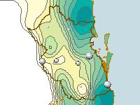 Figure C2. Map of total annual rainfall for the SEQ region during 2009-10