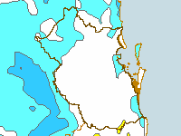 Figure C5. Map of annual evapotranspiration deciles for the SEQ region during 2009-10