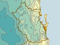 Figure C6. Map of total annual evapotranspiration for the SEQ region during 2009-10