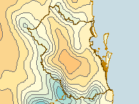 Figure C9. Map of annual mean maximum daily temperature for the SEQ region during 2009-10