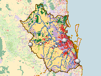 Figure P3. Map of land use in the South East Queensland region