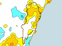 Figure C5. Map of annual evapotranspiration deciles for the Sydney region during 2009-10