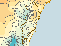 Figure C10. Map of average annual maximum daily temperature for the Sydney region based on data collected between 1961-1990