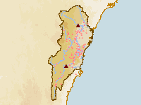 Figure P8. Map of the streamflow gauging stations used to develop flow charts, other gauging stations managed by Sydney Catchment Authority are also shown
