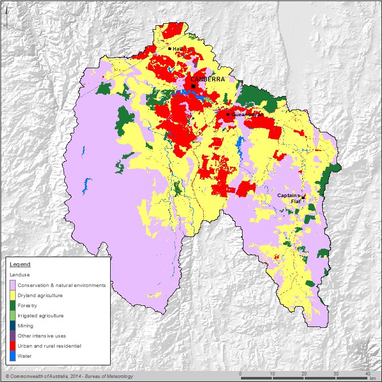 Figure P4 Map of land use in the Canberra region Figure P4 Map of land use in the Canberra region