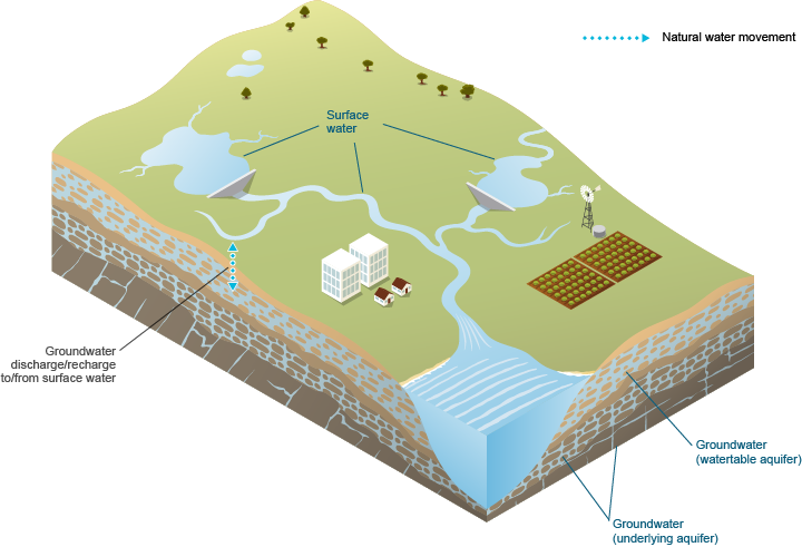 Figure 2  Schematic diagram of the between-store flows that occur within the Burdekin region