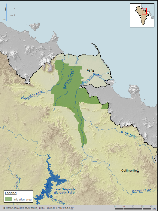 Figure P9 Irrigation area in the Burdekin region