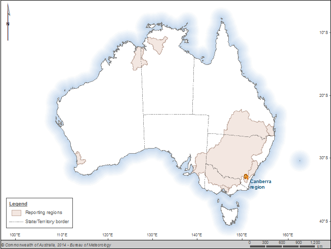 Figure P1 The Canberra region within Australia