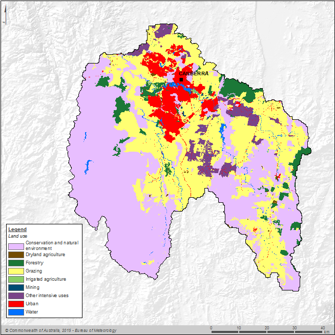 Figure P4 Land use in the Canberra region