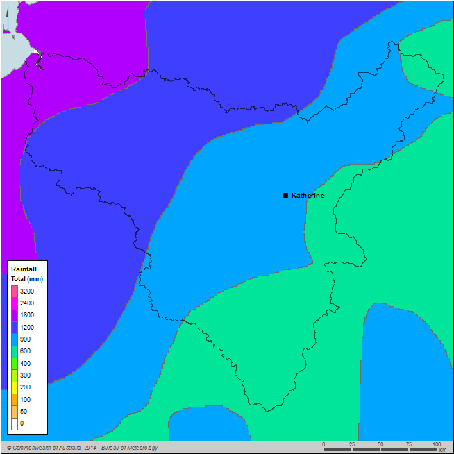 Figure C2 Total annual rainfall for the Daly region during the 2013-14 year
