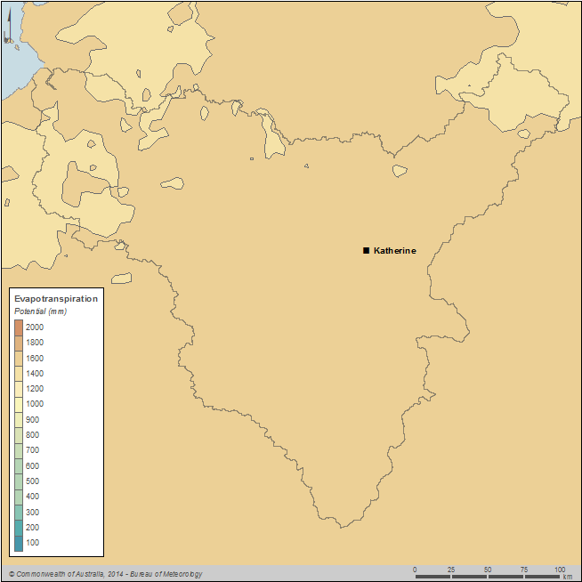 Figure C5 Evapotranspiration for the Daly region during the 2013–14 year