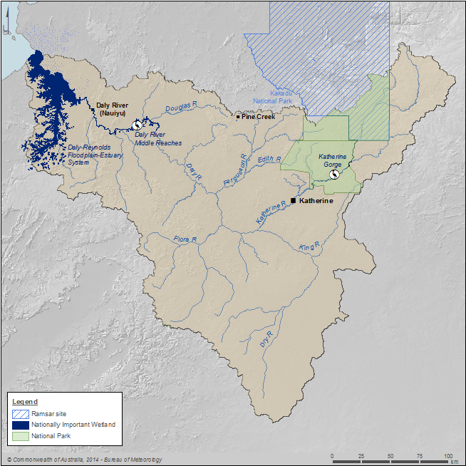 Figure P3 Significant wetlands in the Daly region