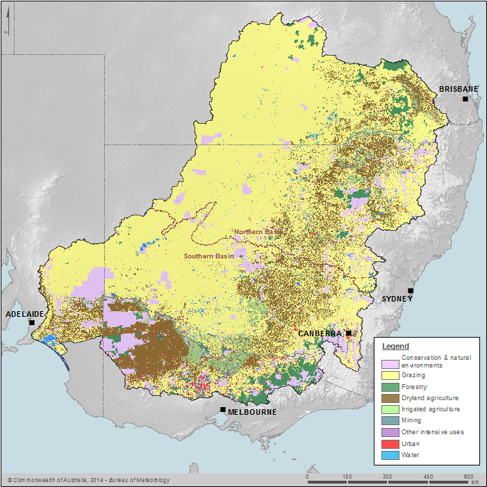 Figure P3 Land use in the Murray–Darling Basin region
