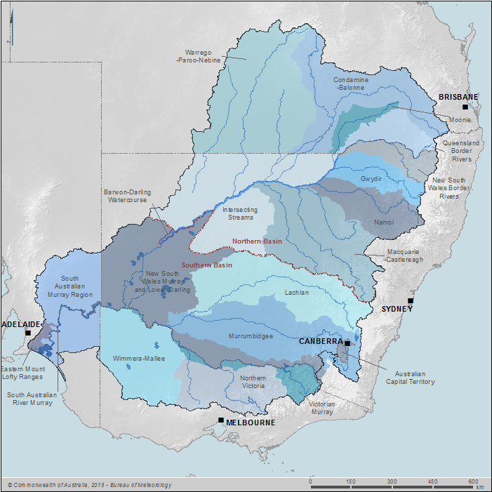 Figure P5 Water Resource Plan areas for surface water within the Murray-Darling Basin region