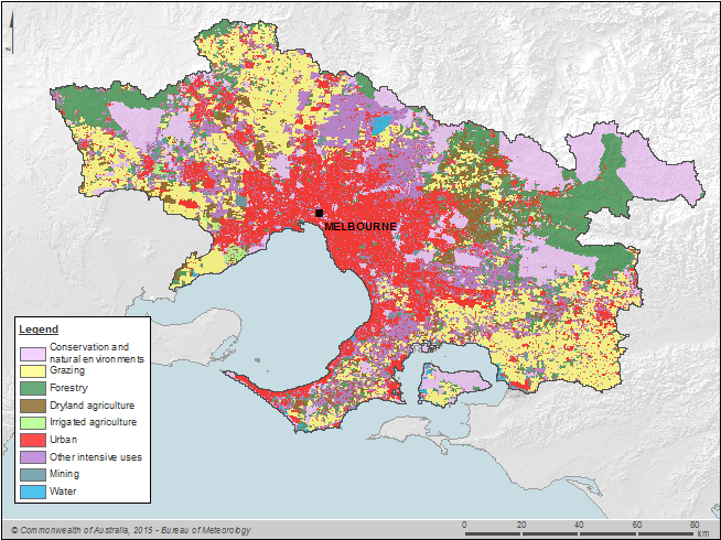 Figure P3 Land use in the Melbourne region
