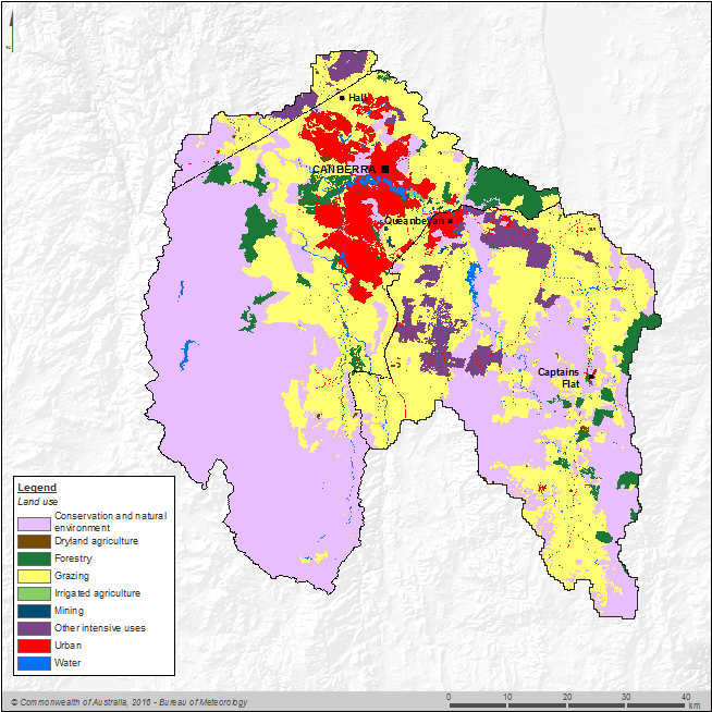 Figure C4 Land use in the Canberra region (source data)