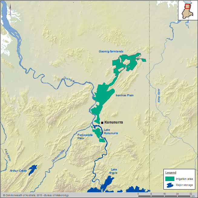 Figure C8  Map of Ord River Irrigation Area