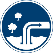 Surface water diversion icon