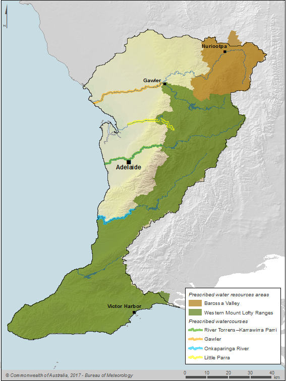  Figure C9 Surface water management areas in the Adelaide region